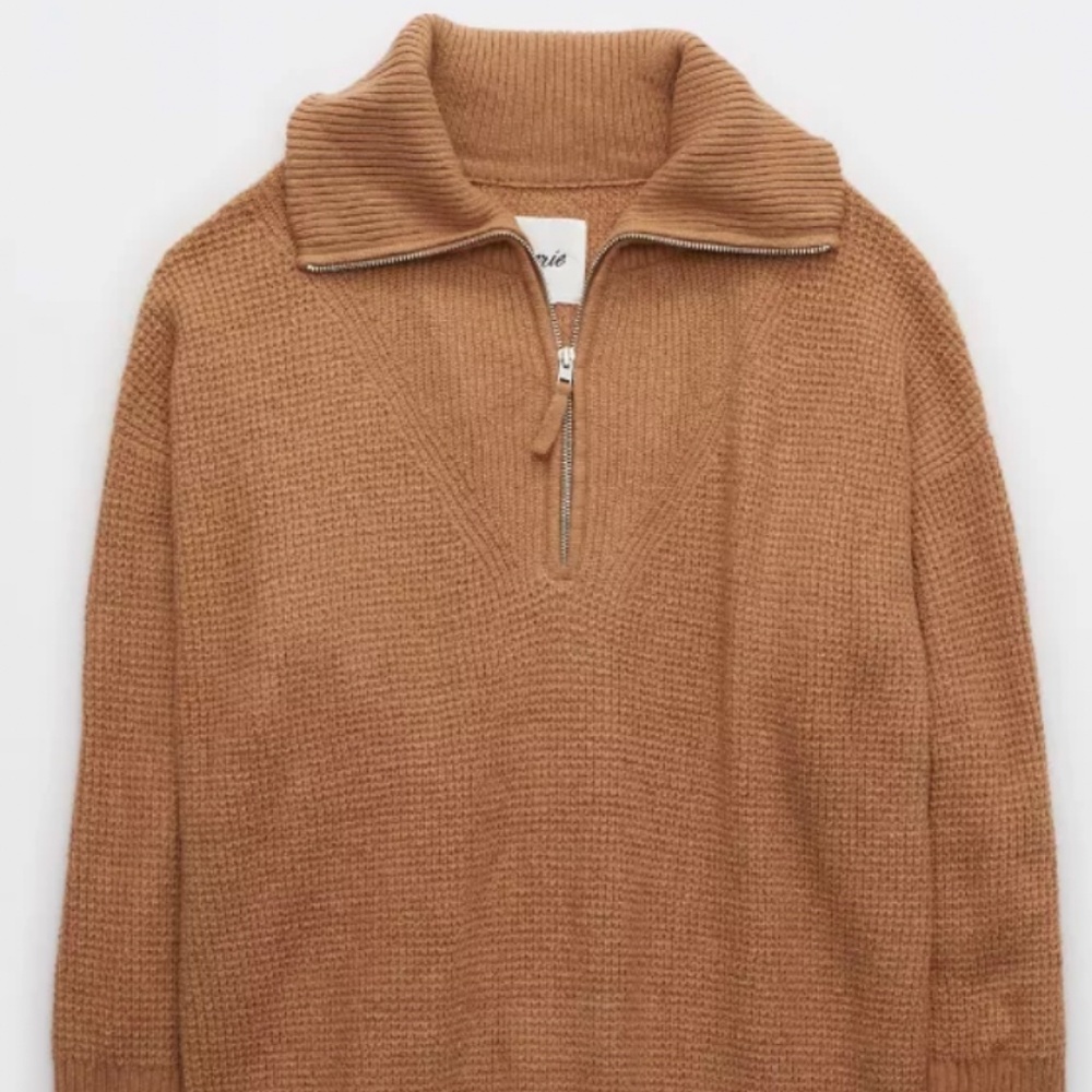 Aerie Zip Up Sweater